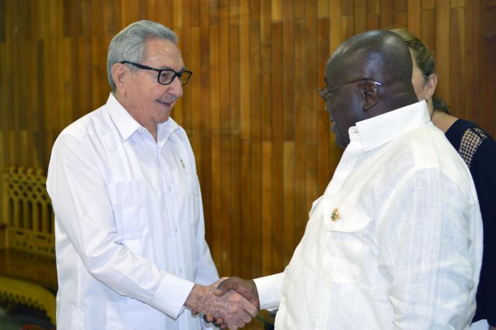 Recibe Raúl Castro a presidente de&nbsp;Ghana