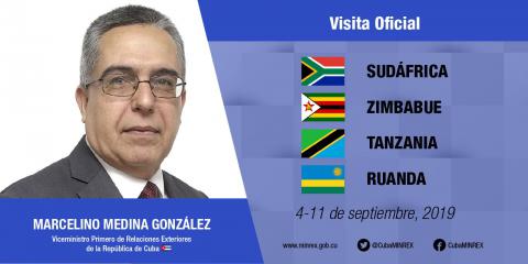 Viceministro Primero de Relaciones Exteriores de Cuba inicia gira de trabajo por países&nbsp;africanos.