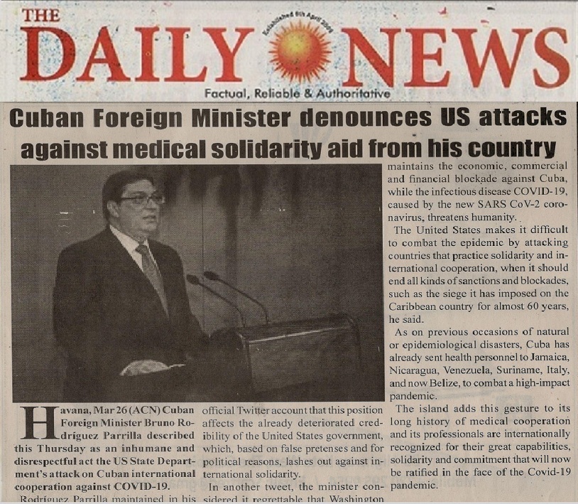 Prensa gambiana se hace eco de denuncia de Cuba contra&nbsp;EEUU