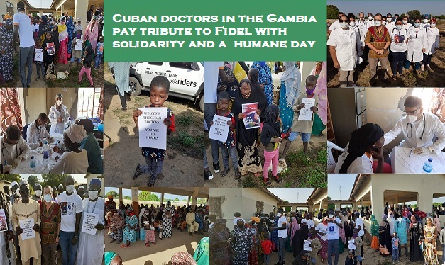 Cuban doctors in the Gambia pay tribute to Fidel with  solidarity and a humane&nbsp;day