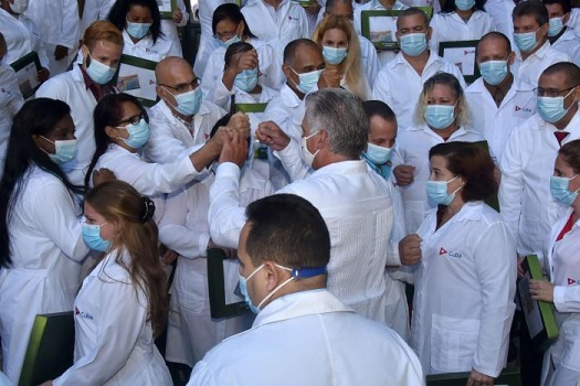 President Díaz-Canel describes the anti-COVID-19 pediatric vaccination campaign in Cuba as a total&nbsp;success