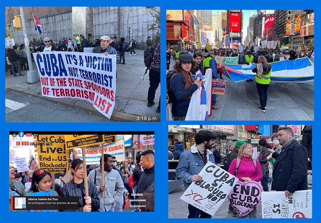 Claim in New York and other cities of the world for the end of the US embargo against Cuba